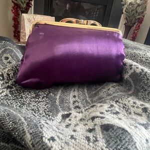 Elegant Purple Satin Clutch